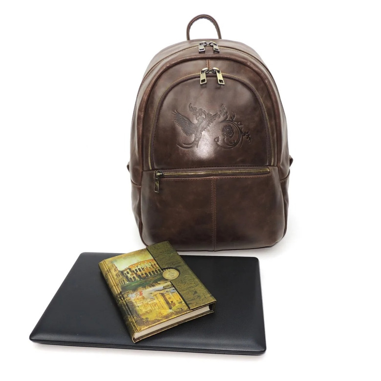 Рюкзак женский Natalia Kalinovskaya, «Эша» коричневый гладкий Рюкзак женский Natalia Kalinovskaya, «Эша» коричневый гладкий