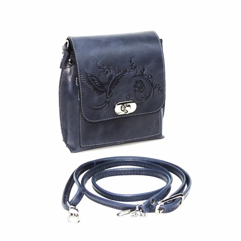 Сумка женская Natalia Kalinovskaya 76п.661 "Алёна" синяя гладкая 