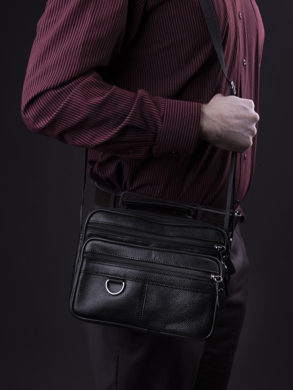 Сумка мужская Baggins 8720 черная Сумка мужская Baggins 8720 черная