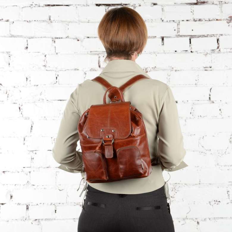 Кожаный рюкзак RHino 16-04 коричневый винтаж Кожаный рюкзак RHino 16-04 коричневый винтаж
