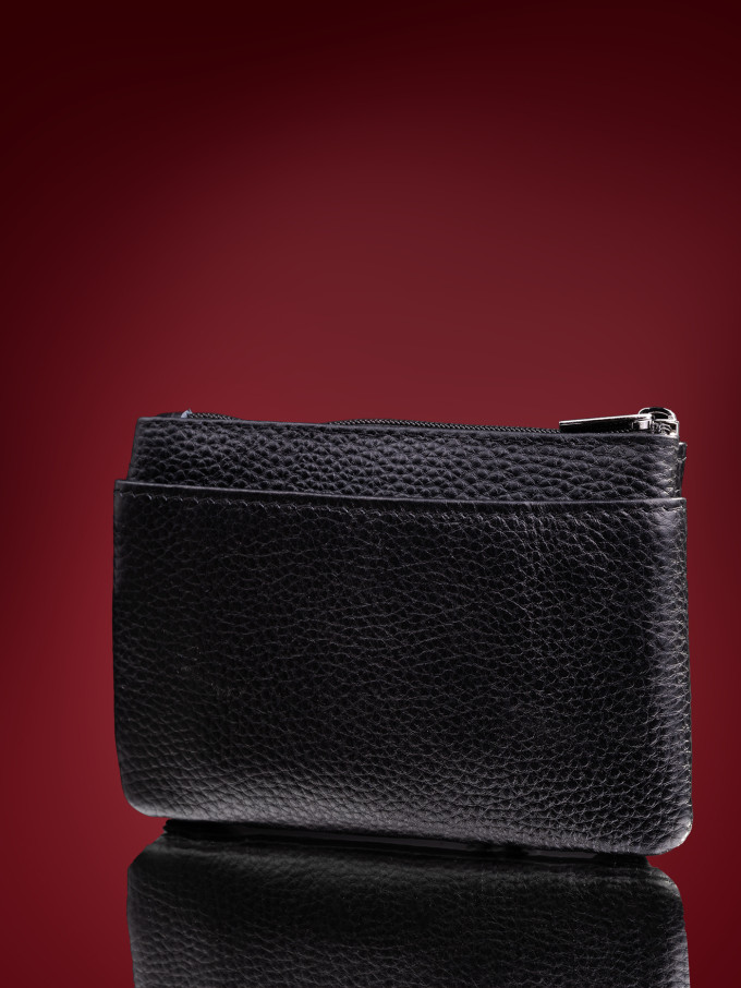 Кошелек для мелочи + ключница A-00141 black