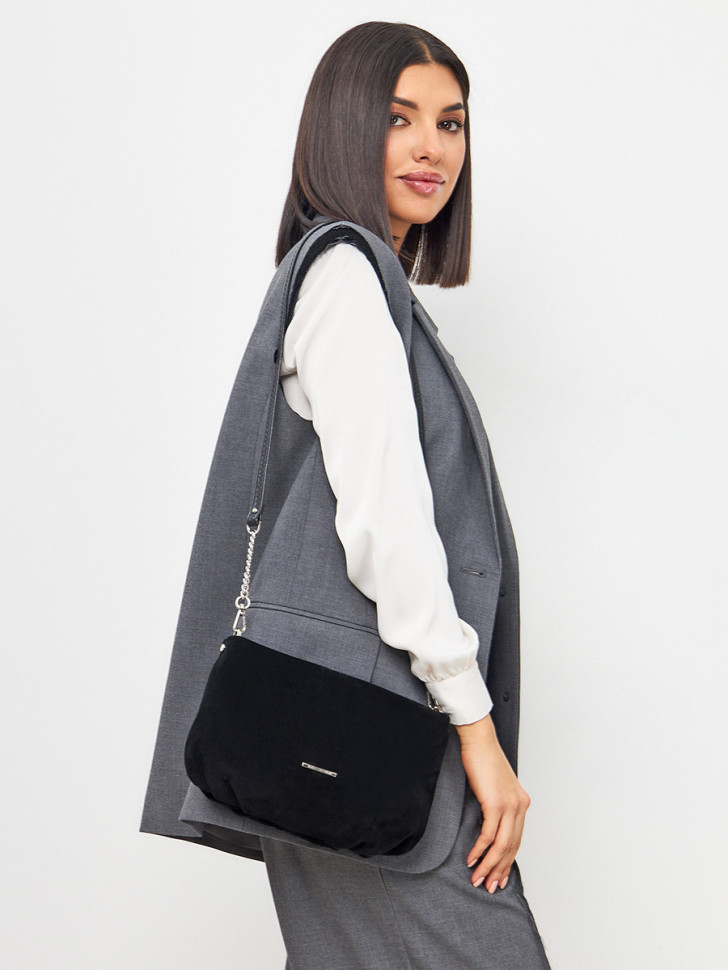 Сумка FIATO 2719 замша чёрная Сумка FIATO 2719 замша чёрная