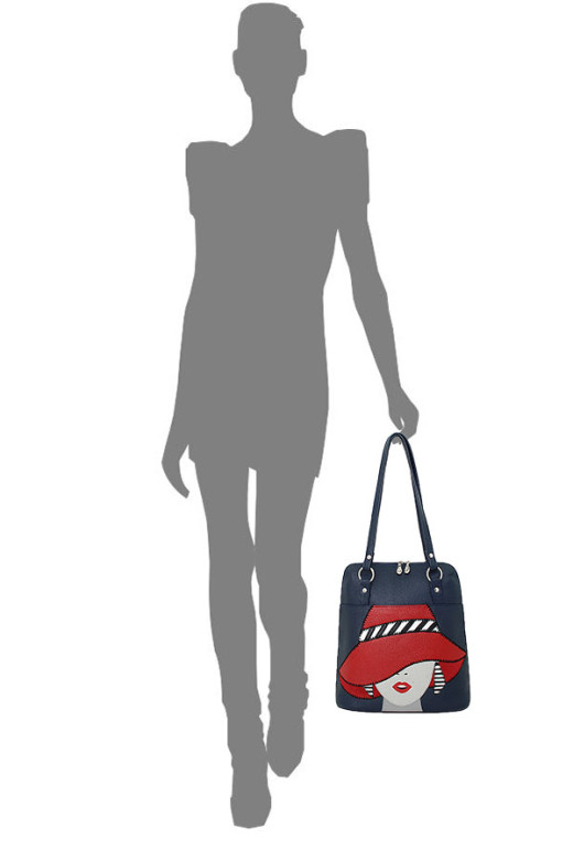 Сумка-рюкзак Protege ДС-226-210 "Леди №2" синий/красный