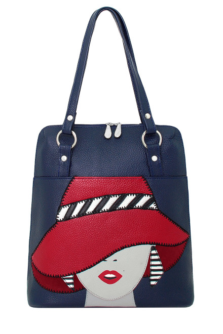 Сумка-рюкзак Protege ДС-226-210 "Леди №2" синий/красный Сумка-рюкзак Protege ДС-226-210 "Леди №2" синий/красный