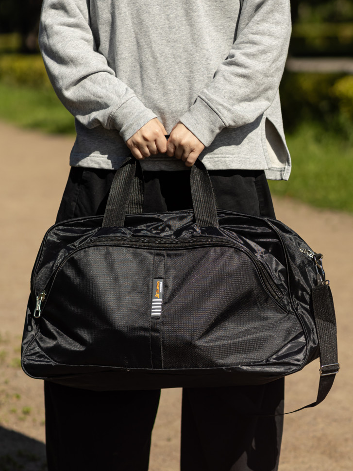 Большая мужская дорожно-спортивная сумка Jilip 3015 чёрная