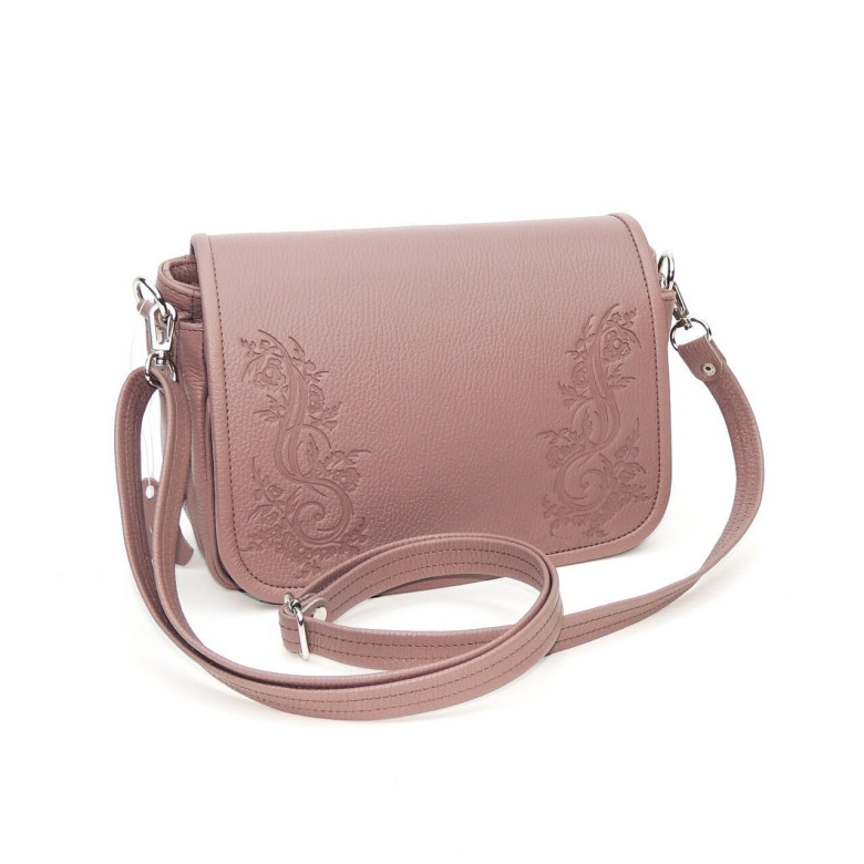 Сумка женская Natalia Kalinovskaya, "София" сирень с тиснением "Растение"