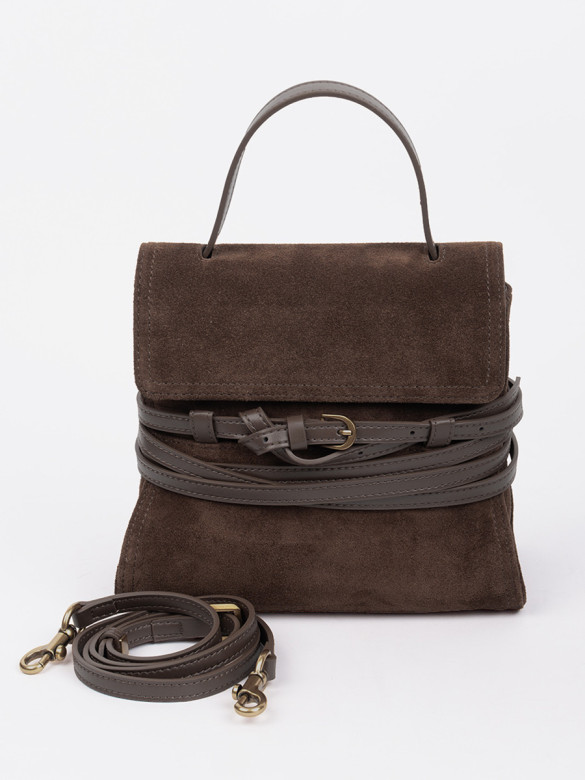 Сумка Lamagio 68920 замша коричневая