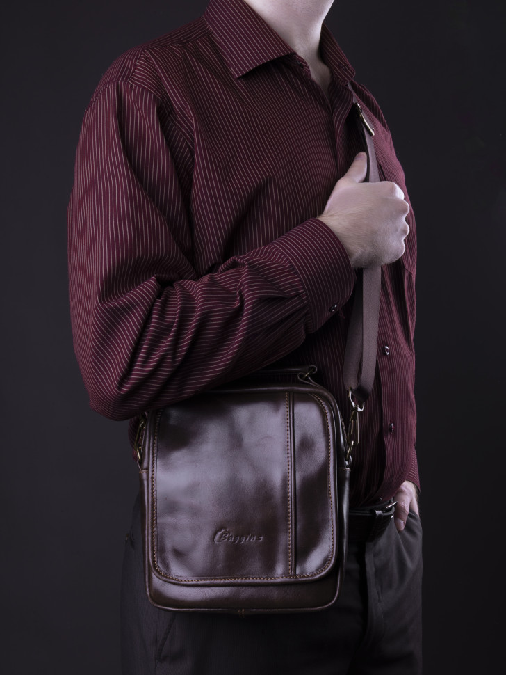 Сумка муская Baggins 1049 коричневая друид Сумка муская Baggins 1049 коричневая друид