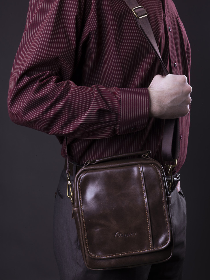 Сумка муская Baggins 1049 коричневая друид Сумка муская Baggins 1049 коричневая друид