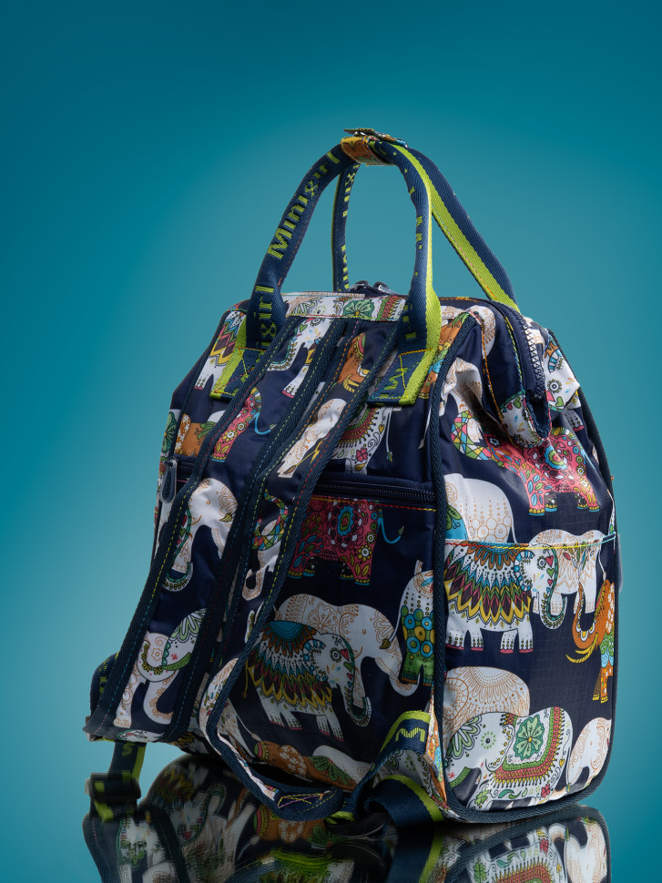 Сумка-рюкзак Minigirl 20186 слон тёмно-синий Сумка-рюкзак Minigirl 20186 слон тёмно-синий