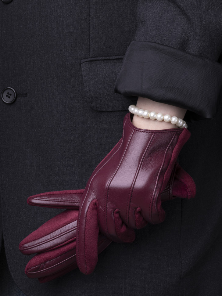 Перчатки женские HAVVS 6026 бордо Перчатки женские HAVVS 6026 бордо