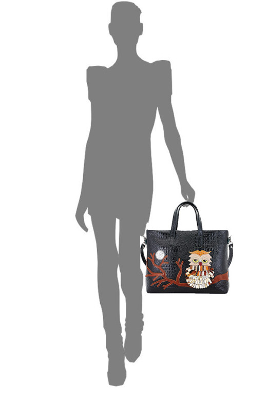 Сумка Protege ДС-223-84 "Сова№2" темно-коричневый рептилия Сумка Protege ДС-223-84 "Сова№2" темно-коричневый рептилия