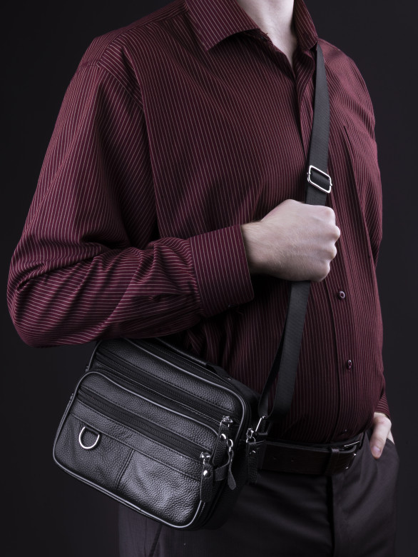 Сумка мужская Baggins 8721 черная Сумка мужская Baggins 8721 черная