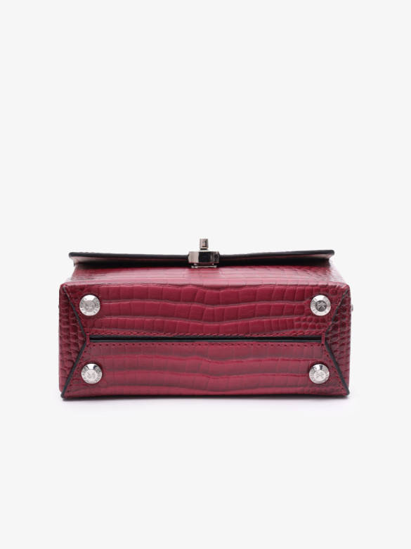 Сумка женская Karya 2541 тёмная фуксия крокодил