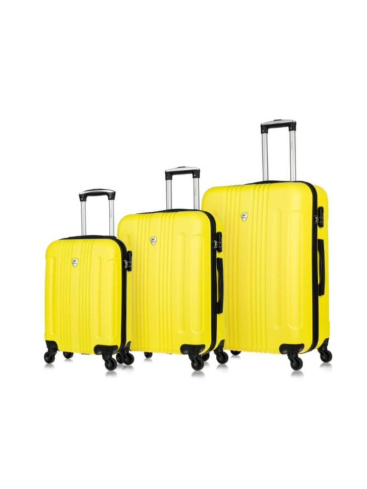 Чемодан L'Case, Bangkok без расширения жёлтый 