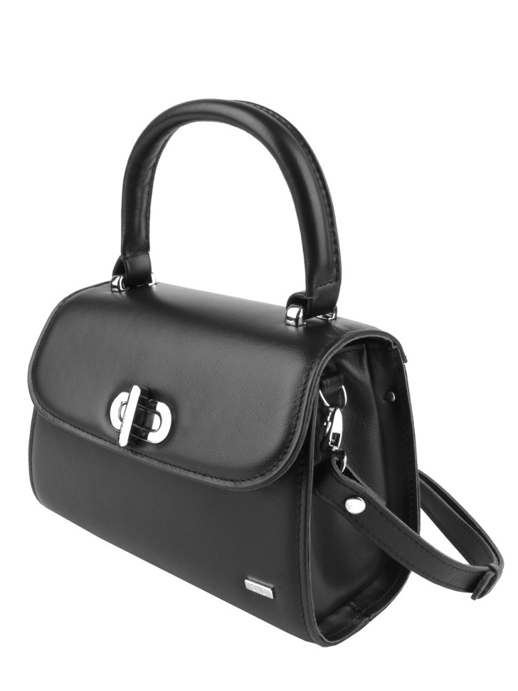 Сумка Esse 76562 ПОЛЛИ DARK кожа черная Сумка Esse 76562 ПОЛЛИ DARK кожа черная