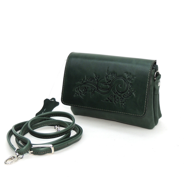 Женская сумочка кошелёк Natalia Kalinovskaya, «Ким» Растение зеленая Женская сумочка кошелёк Natalia Kalinovskaya, «Ким» Растение зеленая