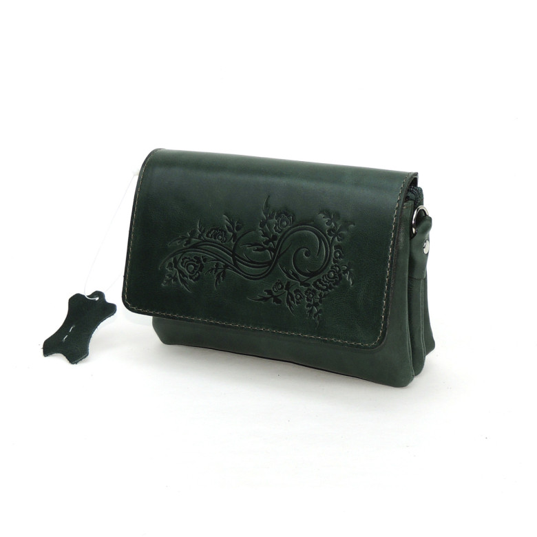 Женская сумочка кошелёк Natalia Kalinovskaya, «Ким» Растение зеленая Женская сумочка кошелёк Natalia Kalinovskaya, «Ким» Растение зеленая