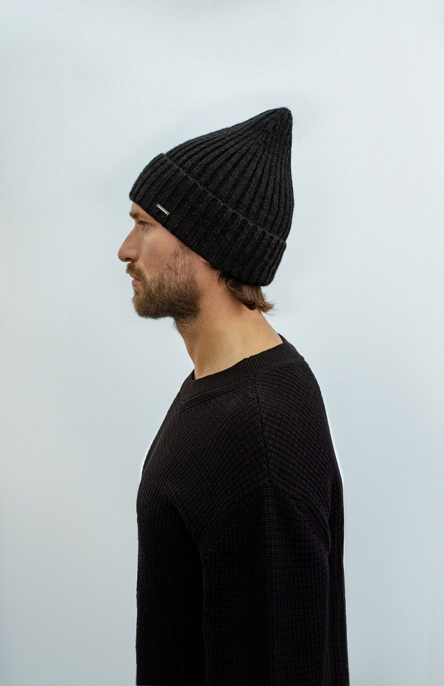 Мужская шапка 12870 MARHATTER тёмно-серая