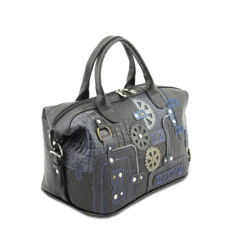 Сумка-саквояж Protege, ДС-195-156 Техно чёрная/красная