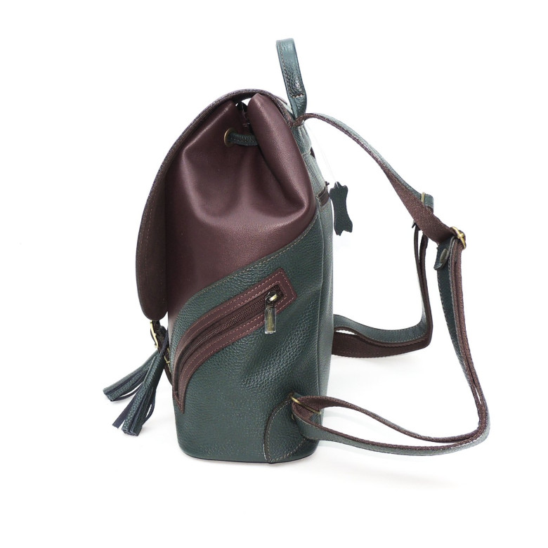 Рюкзак женский Natalia Kalinovskaya, "Дженис" зеленый/бордо