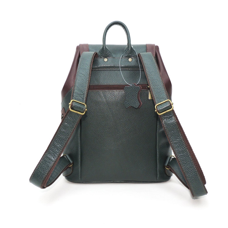 Рюкзак женский Natalia Kalinovskaya, "Дженис" зеленый/бордо