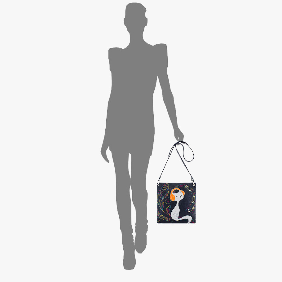 Сумка женская Protege, ДС-144-75 кот №46 чёрная