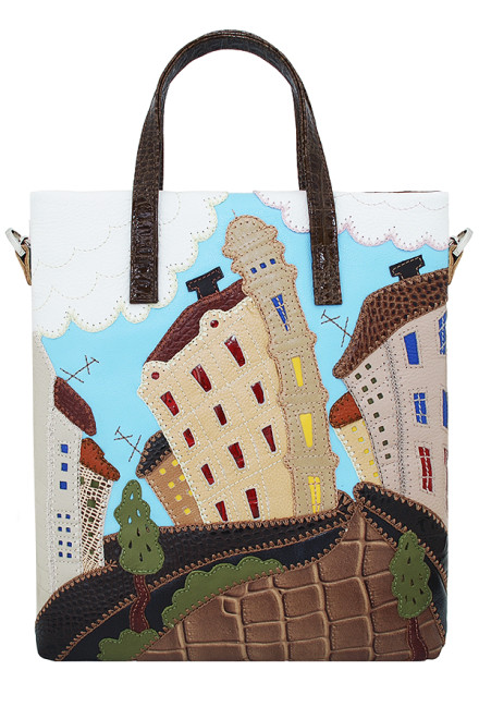 Сумка женская Protege, ДС-220-96 Город №14 коричневая крокодил Сумка женская Protege, ДС-220-96 Город №14 коричневая крокодил