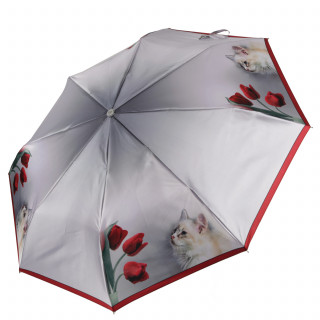 Зонт женский FABRETTI, UFLS0008-4 серый