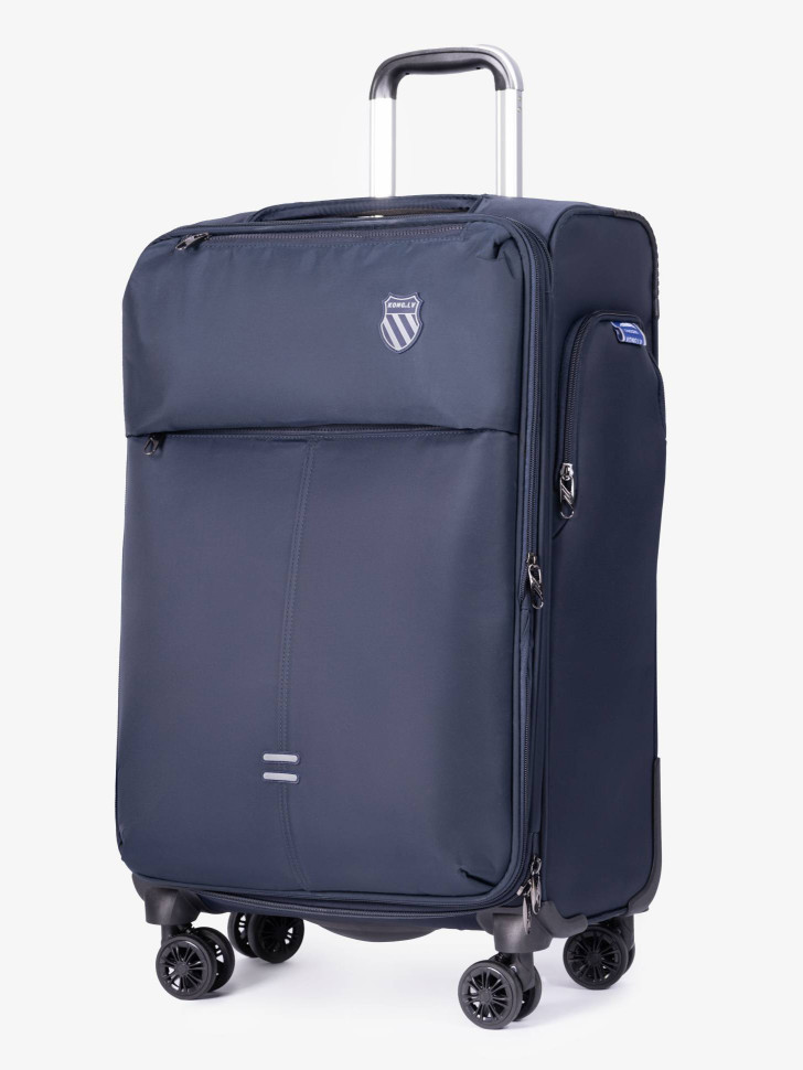 Чемодан из текстиля Kong LV 5901 синий 24" 4 колеса