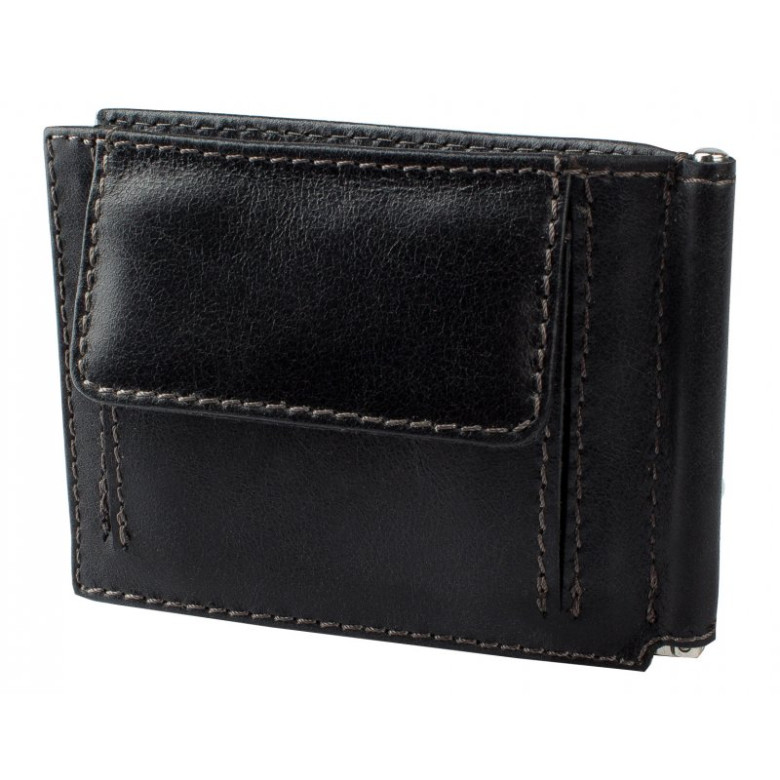 Зажим для денег Dimanche Camel 889/M черный, с отделением для мелочи