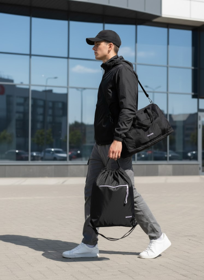 Сумка-мешок Б 9267 чёрная Сумка-мешок Б 9267 чёрная