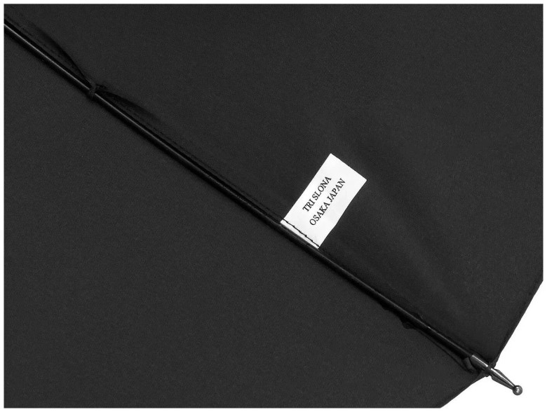 Зонт-трость Три Слона 2110 серый/голубой, полуавтомат, 16 спиц