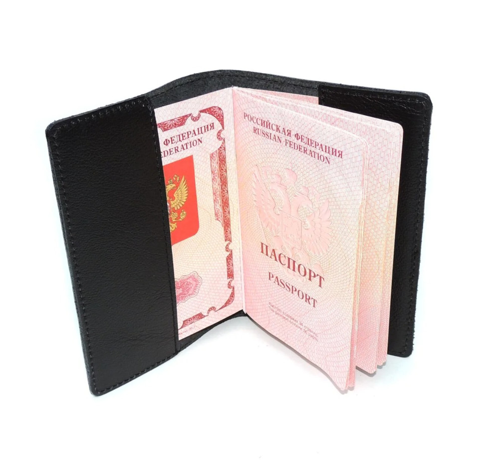 Обложка для паспорта Natalia Kalinovskaya Ос-61 Сокол чёрная